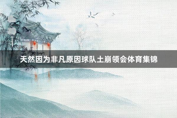 天然因为非凡原因球队土崩领会体育集锦