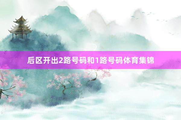 后区开出2路号码和1路号码体育集锦
