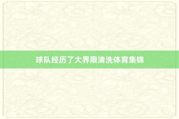 球队经历了大界限清洗体育集锦