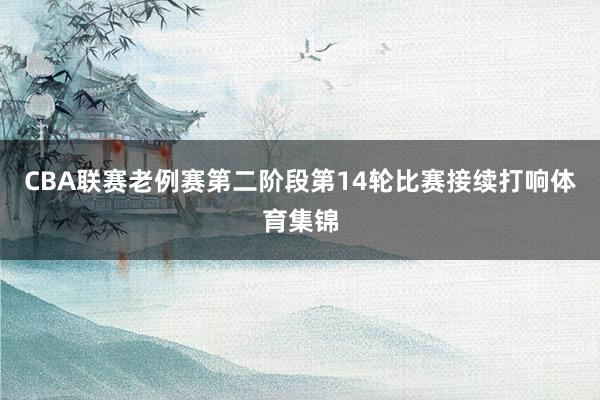 CBA联赛老例赛第二阶段第14轮比赛接续打响体育集锦