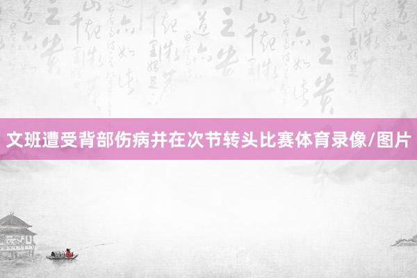 文班遭受背部伤病并在次节转头比赛体育录像/图片