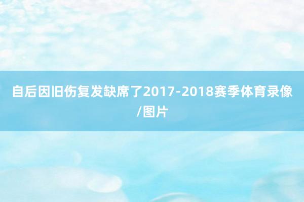自后因旧伤复发缺席了2017-2018赛季体育录像/图片