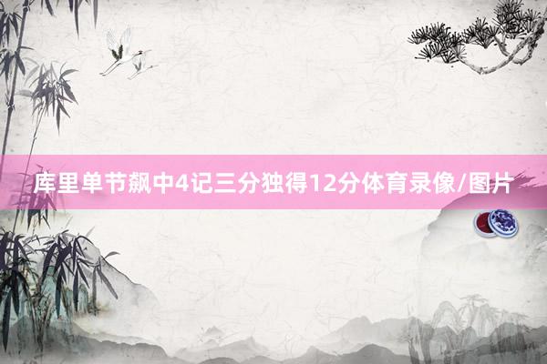 库里单节飙中4记三分独得12分体育录像/图片
