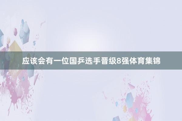 应该会有一位国乒选手晋级8强体育集锦