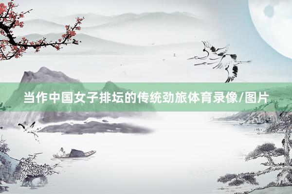 当作中国女子排坛的传统劲旅体育录像/图片