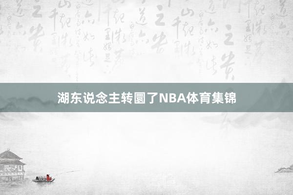 湖东说念主转圜了NBA体育集锦