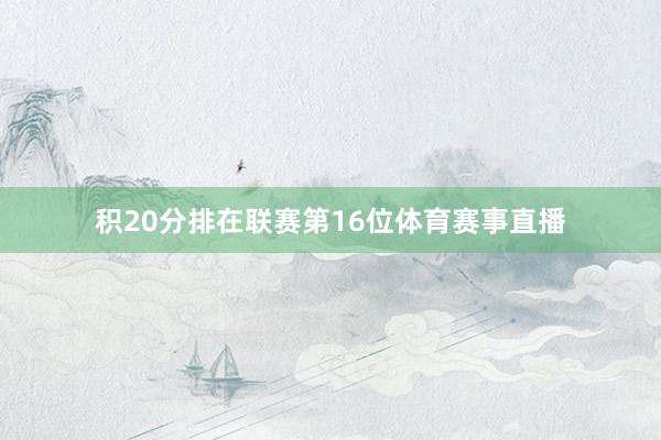 积20分排在联赛第16位体育赛事直播