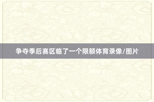 争夺季后赛区临了一个限额体育录像/图片