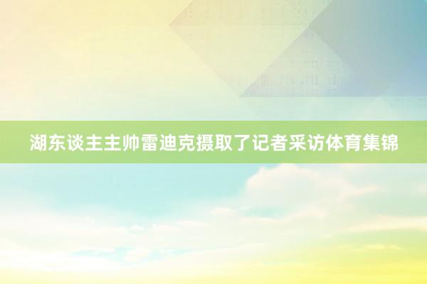 湖东谈主主帅雷迪克摄取了记者采访体育集锦