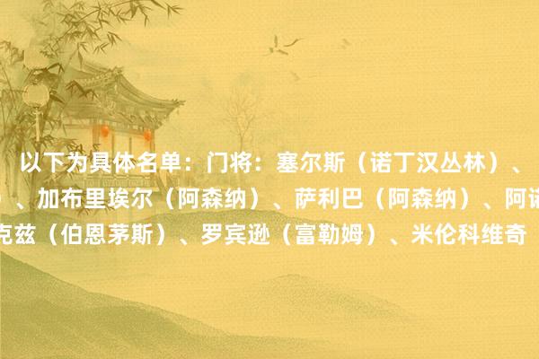 以下为具体名单：门将：塞尔斯（诺丁汉丛林）、后卫：范迪克（利物浦）、加布里埃尔（阿森纳）、萨利巴（阿森纳）、阿诺德（利物浦）、科尔克兹（伯恩茅斯）、罗宾逊（富勒姆）、米伦科维奇（诺丁汉丛林）、斯凯利（阿森纳）、塔尔科夫斯基（埃弗顿）中场：赖斯（阿森纳）、帕尔默（切尔西）、赫拉芬贝赫（利物浦）、布鲁诺-费尔南德斯（曼联）、麦卡利斯特（利物浦）前卫：萨拉赫（利物浦）、哈兰德（曼城）、伊萨克（纽卡）、库尼亚（狼队）、萨卡（阿森纳）、克里斯-伍德（诺丁汉丛林）、三笘薫（布莱顿）    体育赛事直播