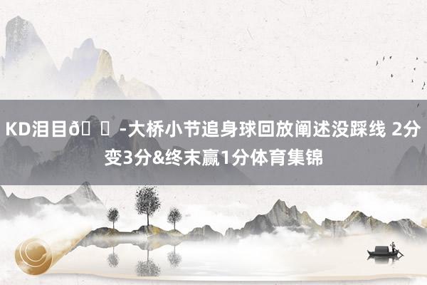 KD泪目😭大桥小节追身球回放阐述没踩线 2分变3分&终末赢1分体育集锦