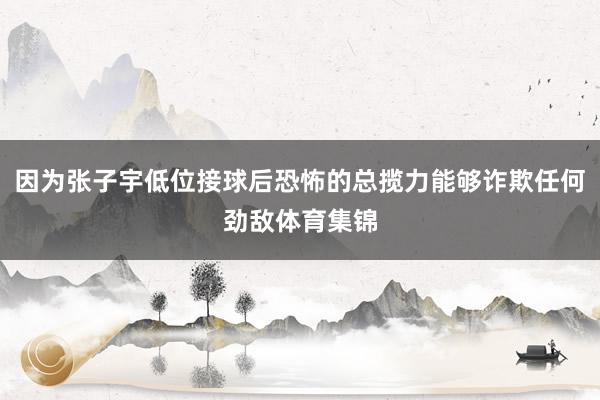 因为张子宇低位接球后恐怖的总揽力能够诈欺任何劲敌体育集锦
