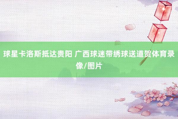 球星卡洛斯抵达贵阳 广西球迷带绣球送道贺体育录像/图片