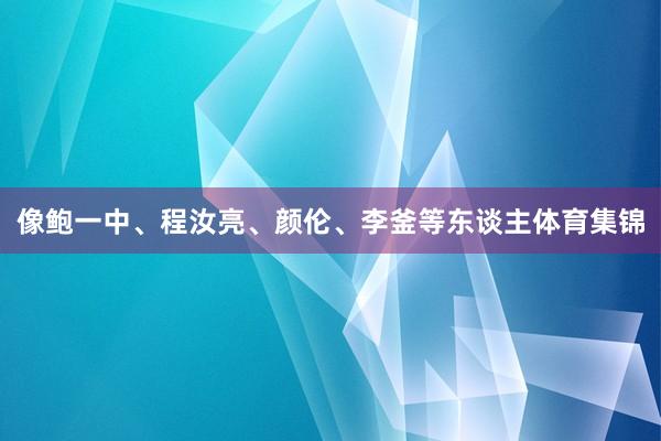 像鲍一中、程汝亮、颜伦、李釜等东谈主体育集锦