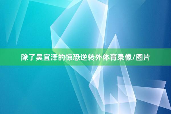 除了吴宜泽的惊恐逆转外体育录像/图片