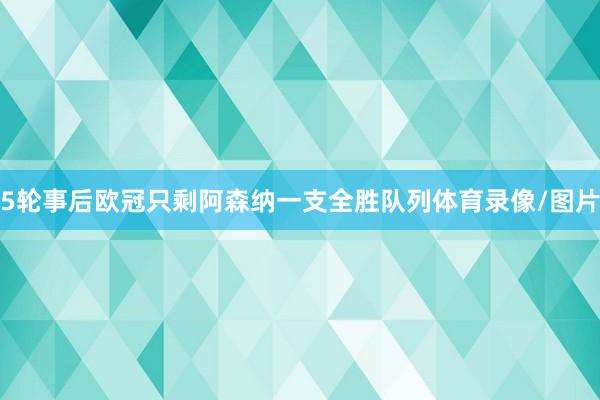 5轮事后欧冠只剩阿森纳一支全胜队列体育录像/图片