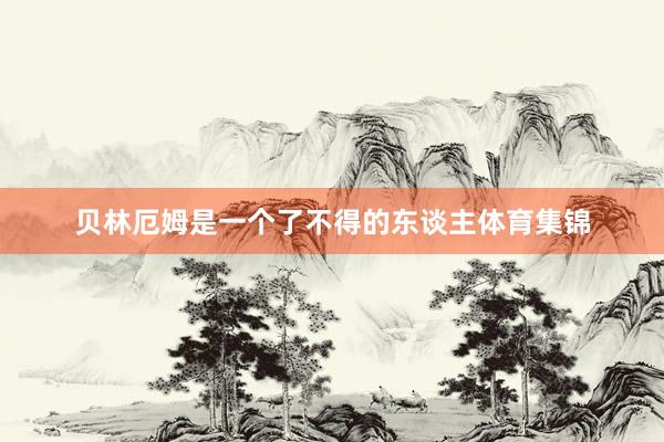 贝林厄姆是一个了不得的东谈主体育集锦