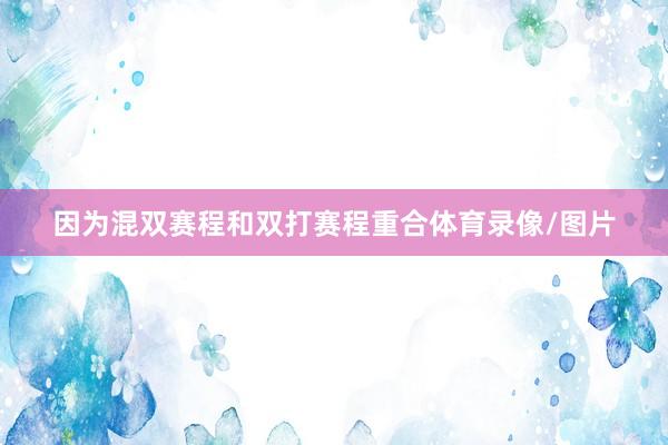 因为混双赛程和双打赛程重合体育录像/图片
