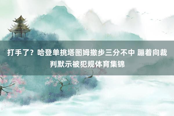 打手了？哈登单挑塔图姆撤步三分不中 蹦着向裁判默示被犯规体育集锦
