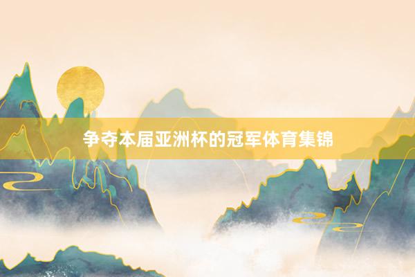 争夺本届亚洲杯的冠军体育集锦