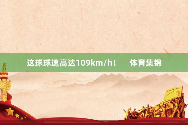 这球球速高达109km/h! 体育集锦